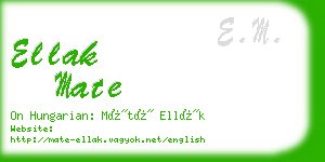 ellak mate business card